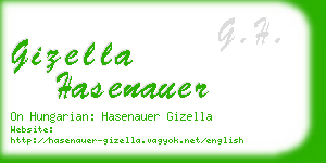 gizella hasenauer business card